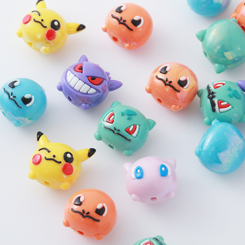 Phone Accessories Items - 12pcs Pokémon Bead DIY Mobile Phone