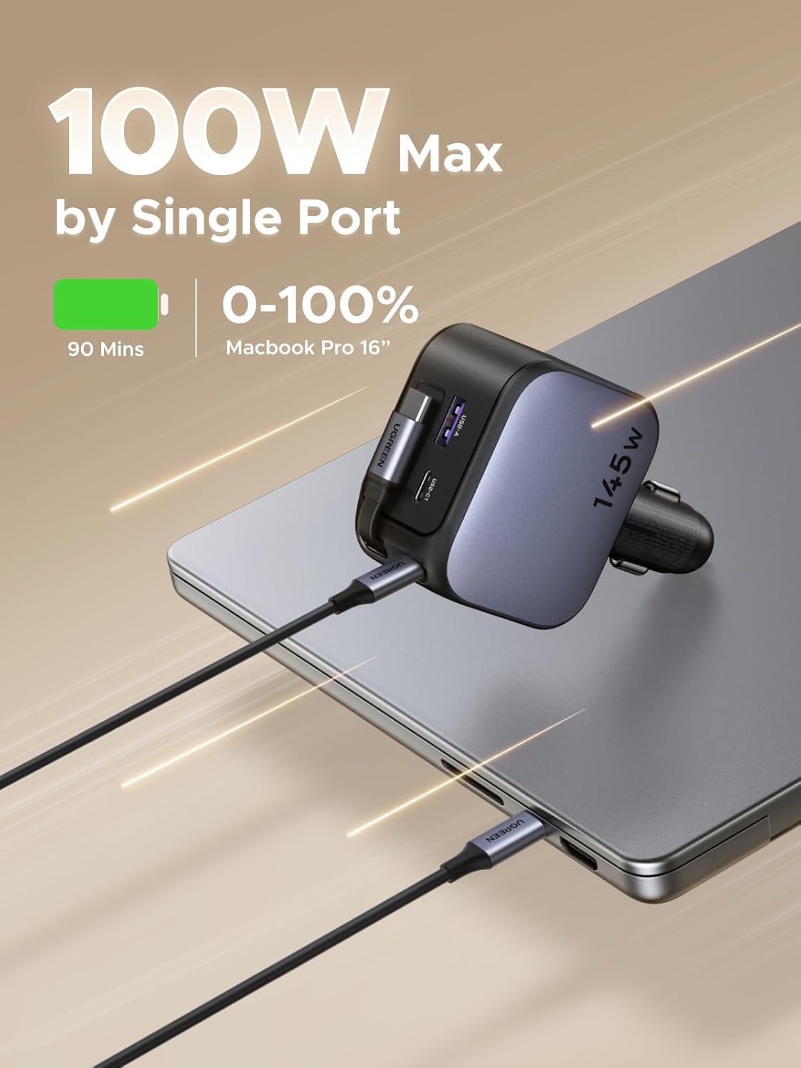 UGREEN 145W 3C1A Retractable C – Fast Charging Cable Bewertung und Preis
