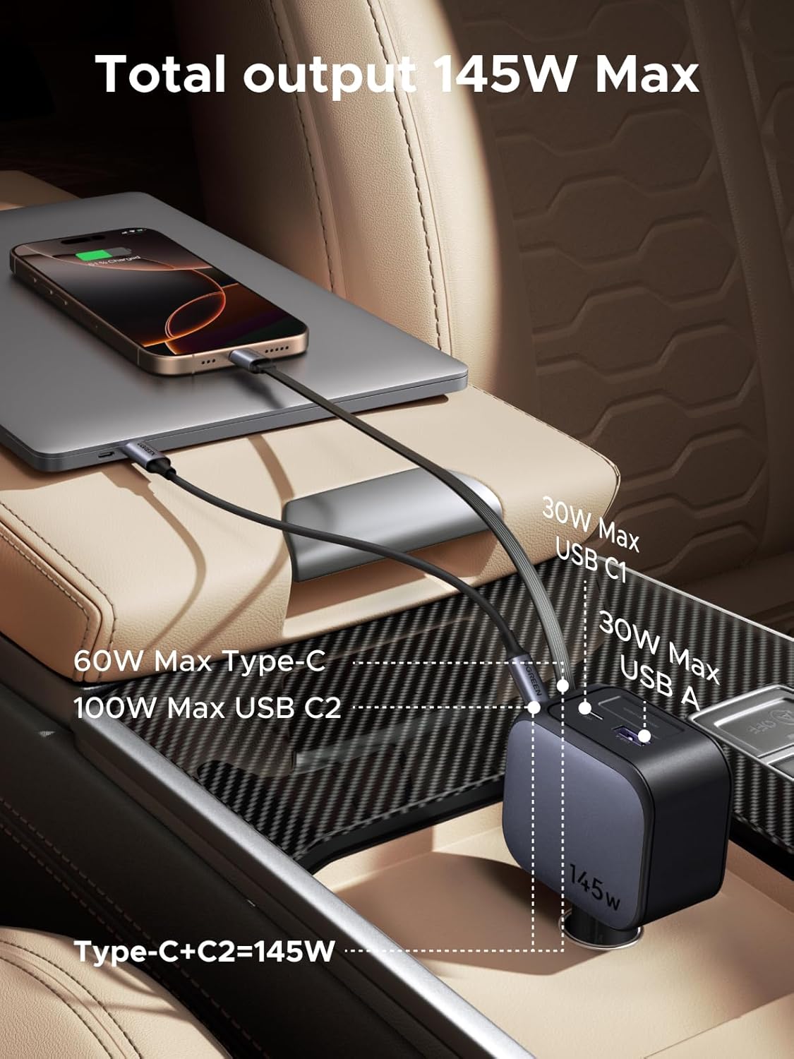 UGREEN 145W 3C1A Retractable C – Fast Charging Cable Bewertung und Preis
