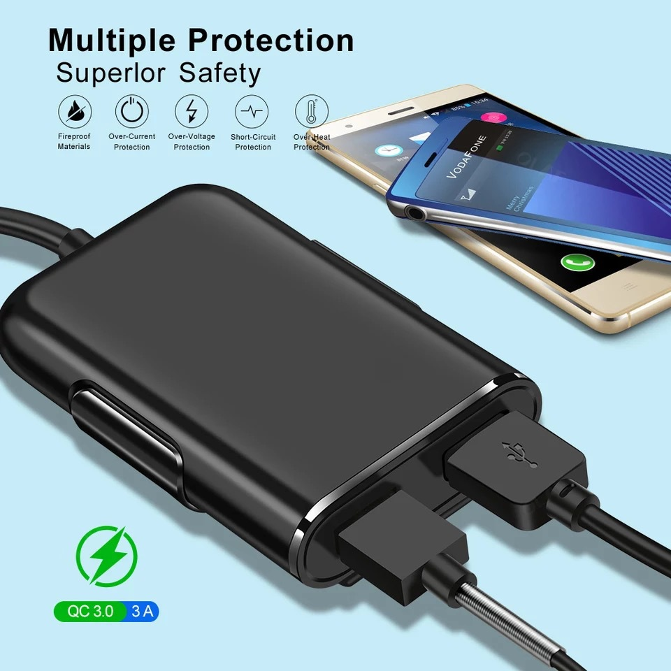 40W 4 Port USB Car Charger QC3 – Fast Charging Cable Bewertung und Preis