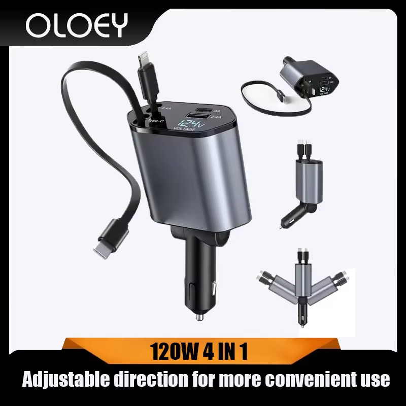 120W 4 in 1 retractable car ch – Fast Charging Cable Bewertung und Preis