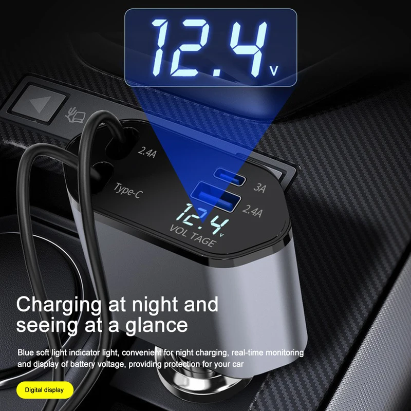 120W 4 in 1 retractable car ch – Fast Charging Cable Bewertung und Preis