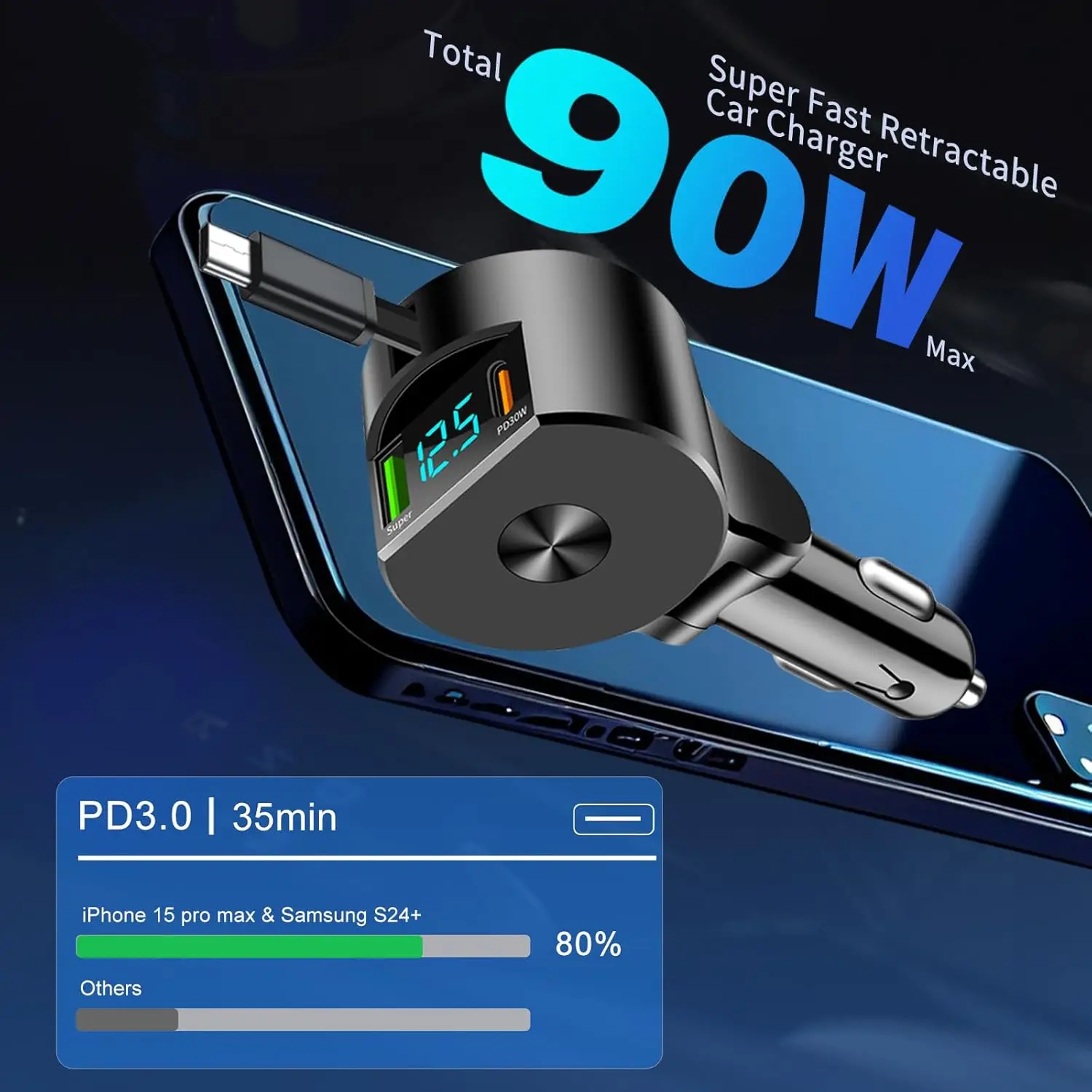 Upgraded Retractable Car Charg – Fast Charging Cable Bewertung und Preis